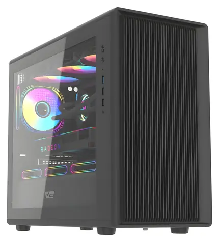 darkFlash DB460M černá / Skříň / M-ATX / ITX / tvrzené sklo / bez ventilátorů / bez zdroje
