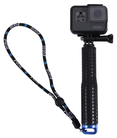 Puluz PU150 černá / Selfie tyč / kov/plast / 49 cm / pro GoPro, DJI, Insta360