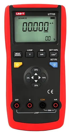 UNI-T UT705 / Kalibrátor procesů / DC napětí 30 000 V / proud 24 000 mA / smyčka 24 V