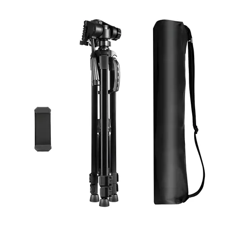 Puluz PU3096B černá / Stativ / 3D hlava 360° / držák telefonu / výška 55-139 cm / nosnost 3 kg