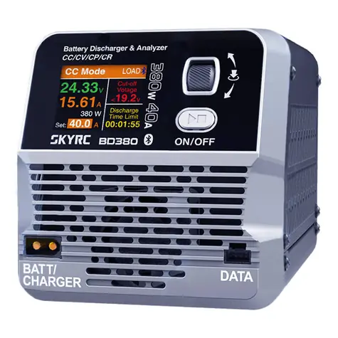 SkyRC BD380 / Vybíječ a analyzátor baterií / XT60 / 3-40V DC / CC/CP/CR/CV