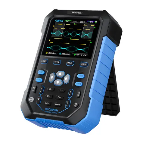 FNIRSI DPOX180H / Ruční osciloskop / 2 kanály / 180 MHz / 500 MSPS / DDS generátor 20 MHz