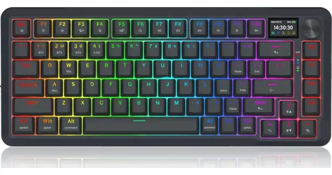 Redragon Flekact K708-RGB-PRO Lion Linear černá / Bezdrátová herní klávesnice / mechanická / RGB / BT / USB