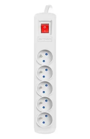 Armac ARC 5 3m kabel šedá / 5 zásuvek / Přepěťová ochrana