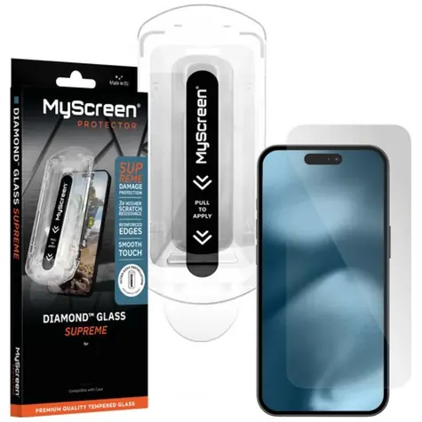 MyScreen Diamond Glass Supreme / Ochranné sklo / Apple iPhone 16 Pro / s instalačním rámečkem