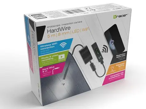 Tracer HardWire / Endoskopická kamera / WiFi / 5 m / 8 mm / LED