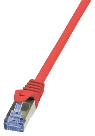 LogiLink CAT6A červená / Patch kabel / S/FTP / RJ-45 / 7,5 m / LSZH