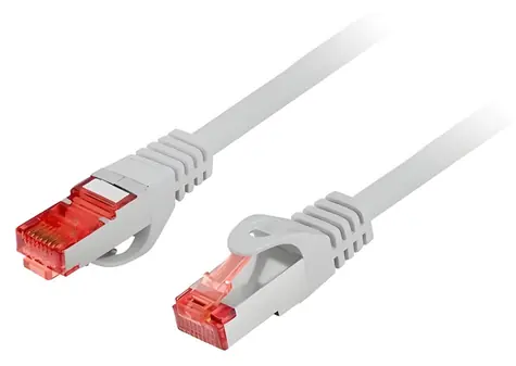 Lanberg CAT6 S/FTP 1m šedá / Patch kabel / LSZH / CU / Fluke Passed