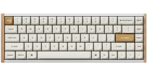 Keychron K6H Gateron Double-Rail Magnetic Nebula bílá / Klávesnice / Hall Effect / BT / USB / Podsvícená