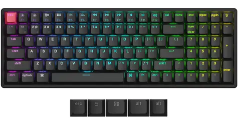 Keychron K4 V3 (Super Red) černá / Klávesnice / Mechanická / Super Red switch / Bezdrátová