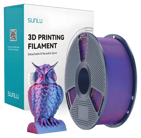 Sunlu PLA+ Silk červeno-modrá / Filament / PLA+ / 1 kg / dvoubarevný