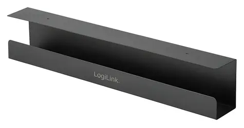 LogiLink KAB0070 černá / Kabelový žlab pod stůl / kov / nosnost 5 kg / 60 cm