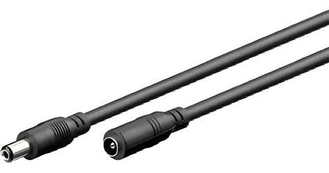 PremiumCord Prodlužovací napájecí kabel 5,5/2,1 mm / Napájecí kabel / 3 m / Samice-samec