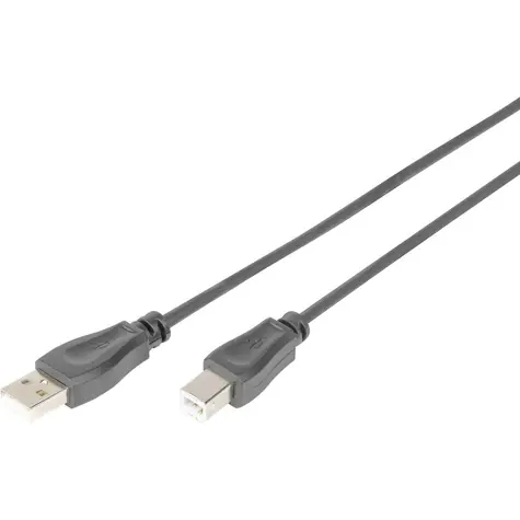 Digitus / USB kabel USB-A - USB-B / USB 2.0 / 0,5 m / černý