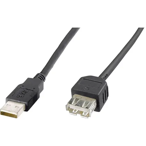 Digitus / Prodlužovací kabel USB 2.0 / USB A - USB A / 3 m / černý