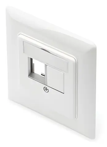 Digitus datová zásuvka 2x Keystone bílá / Datová zásuvka / Cat6a / 10GBase-T