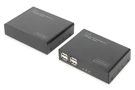 Digitus HDMI HDBaseT 2.0 KVM Extender Set / HDBaseT extender / 100 m / 4K 60Hz / 6x USB / Cat5e-8