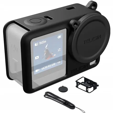 Telesin S6-PTC-11 černá / Ochranné pouzdro / pro DJI Osmo Action 6 / silikon