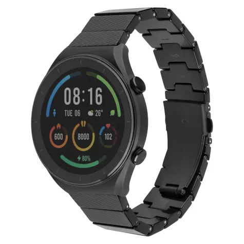 FIXED Resin Strap Carbon Black / Řemínek / pro smartwatch / šířka 22 mm / pryskyřice / nastavitelná délka