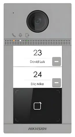 Hikvision DS-KV8213-WME1(C) / Dveřní interkom / 2 tlačítka / čtečka karet / 2MPx kamera / WiFi / povrchová montáž