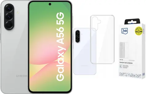 Samsung Galaxy A56 5G šedá + Clear Case / Smartphone / 8GB / 256GB