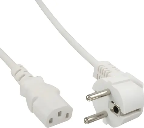 InLine 16652W bílá / Napájecí kabel / CEE 7/7 - IEC C13 / 1,8 m
