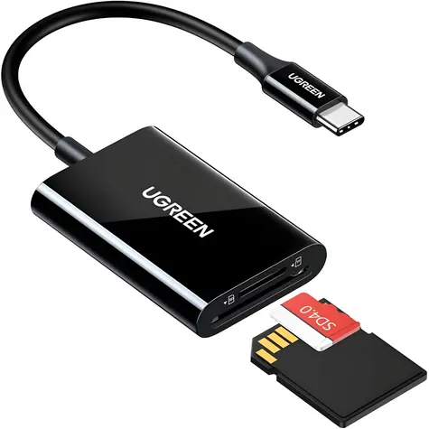 UGREEN CM265 Čtečka paměťových karet černá / USB-C / 2v1