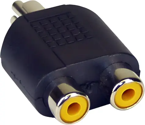 InLine Adaptér AV Cinch - 2x Cinch černá / AV adaptér / 1x Cinch (F) - 2x RCA