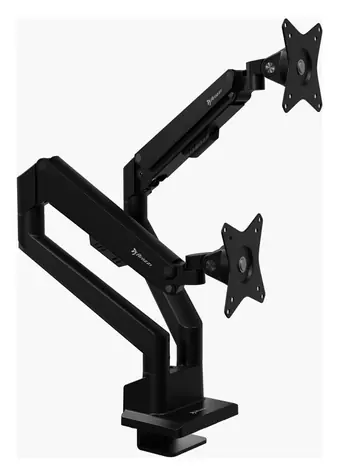 AROZZI ALZARE Neo Duo černá / Stolní držák pro 2 monitory / plynová pružina