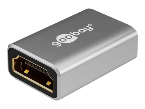 Goobay 72008 černo-stříbrná / Redukce / HDMI - HDMI / pozlacené konektory / 8K 60 Hz