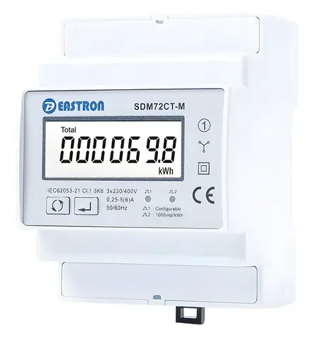 Eastron SDM72CT-M / Elektroměr / Třífázový / RS485 Modbus / Pulsní výstup / Obousměrné měření