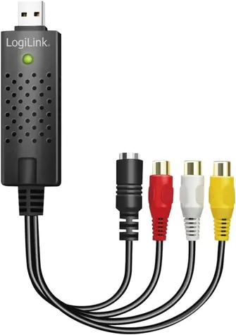 LogiLink VG0030A černá / AV grabber / USB 2.0 / 3x RCA + Mini-DIN 5 / Windows 11