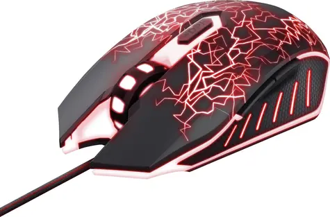 Trust GXT 105X Izza černá / Herní myš / až 4000 DPI / 6 tlačítek / USB / LED podsvícení