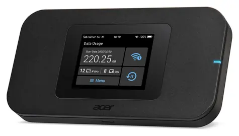 Acer Connect Enduro M4D černá / Mobilní Wi-Fi router / Wi-Fi 6 / NanoSIM+eSIM / 4600 mAh