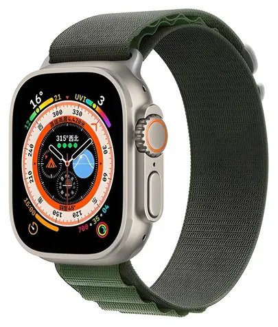 Devia Deluxe Sport5 44/45/49mm khaki zelená / Řemínek pro Apple Watch / Nylonový / Nastavitelný