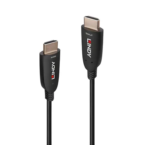 Lindy 38512 černá / HDMI kabel / 20 m / HDMI 2.1 / 8K 60Hz / optický hybrid / eARC