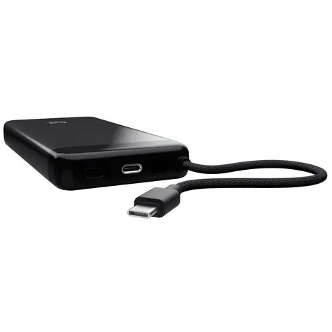 Trust Fiera 20000 černá / Powerbanka / integrovaný kabel USB-C / LED displej / 20 000 mAh / 20W