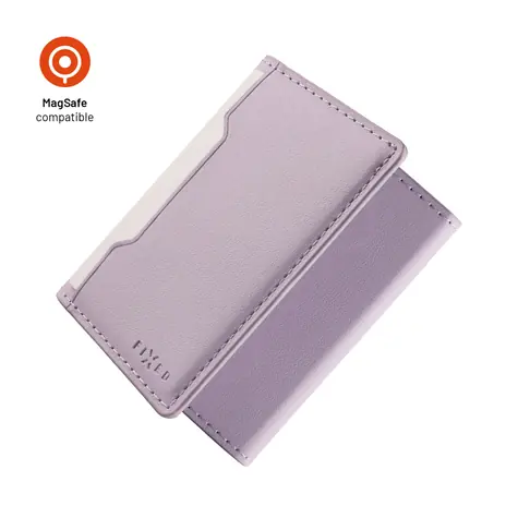 FIXED MagWallet Trifold světle fialová / Peněženka / MagSafe / 6 karet / RFID ochrana