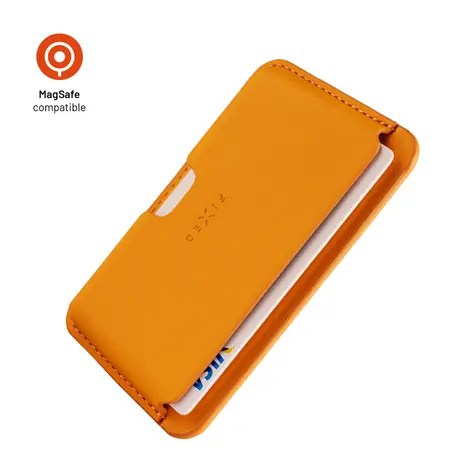 FIXED MagWallet Slim oranžová / Peněženka / MagSafe / RFID ochrana / 3 karty