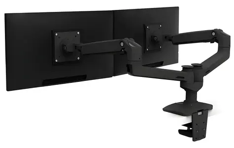 ERGOTRON LX Dual Side-by-Side Arm černá / Rameno pro 2 monitory / Do 330mm výšky / Nosnost 2x 9,05 kg