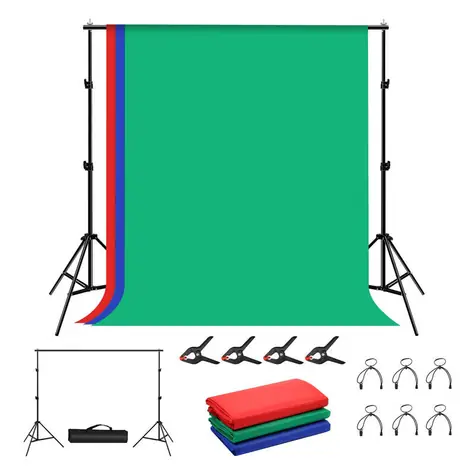 Puluz PKT5204 / Sada fotografického pozadí / stativ 2x2m / 3 pozadí 1,6x2m / přepravní taška
