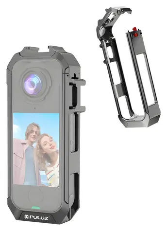 Puluz PU1063H šedá / Ochranné pouzdro / Insta360 X4 Air / hliníková slitina / magnetická základna