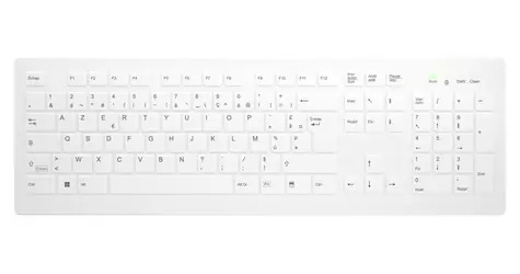 Contour ACTIVE KEY AK-C8112 Wireless bílá / Klávesnice bezdrátová / Hygienická / AZERTY / 105 kláves / 2.4 GHz / 4x AAA
