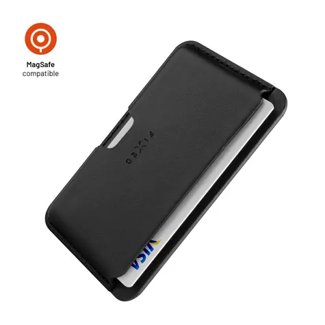 FIXED MagWallet Slim černá / Peněženka / MagSafe / RFID ochrana / 3 karty / umělá kůže