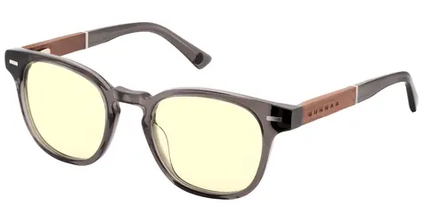 GUNNAR TIOGA Gray Crystal/Walnut / Kancelářské/herní brýle / jantarová skla MINERAL / BLF 65 / GUNNAR focus