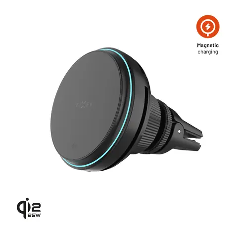 FIXED MagCool2 černý / Bezdrátový nabíjecí držák / úchyt do ventilace / aktivní chlazení / MagSafe / Qi2.2