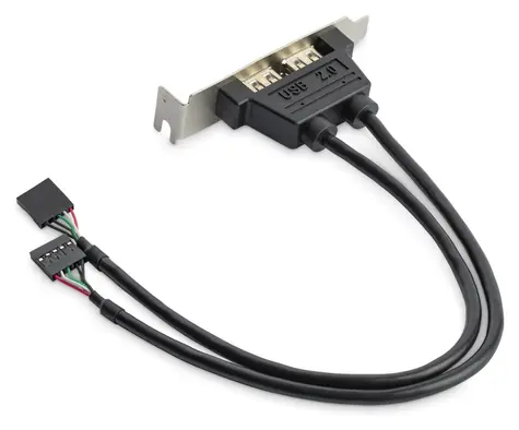 StarTech Slot Plate adaptér 2x USB-A šedá / Adaptér / IDC / USB 2.0
