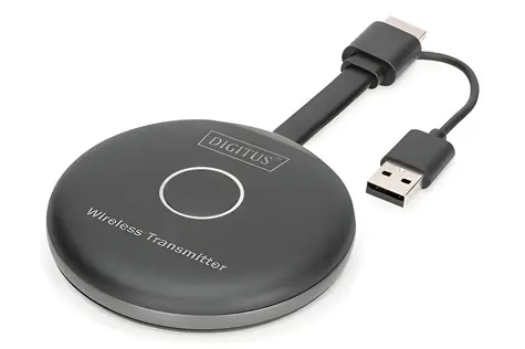 Digitus DS-55322 černá / Vysílač / HDMI / Click & Present PRO / bezdrátový / dosah 50 m