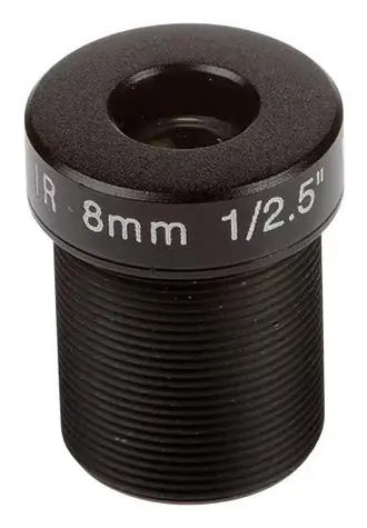 AXIS Objektiv M12 8 mm F1.6 / Objektiv / M12 / Ohnisková vzdálenost 8 mm / Clona f/1.6 / 10 ks