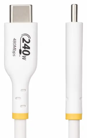 StarTech USB-C 240W PD bílá / Nabíjecí kabel / USB-C - USB-C / 4 m
